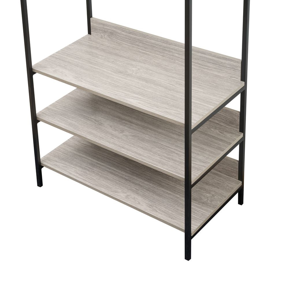 Alva Open Wardrobe Clothes Rail with 2 Drawer 4 Shelf 3 Piece Bedroom Set