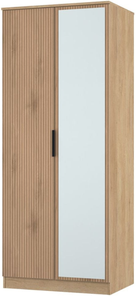 Java Tall Mirrored 2 Door Double Wardrobe