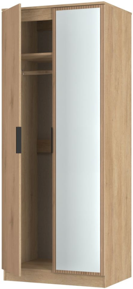 Java Tall Mirrored 2 Door Double Wardrobe