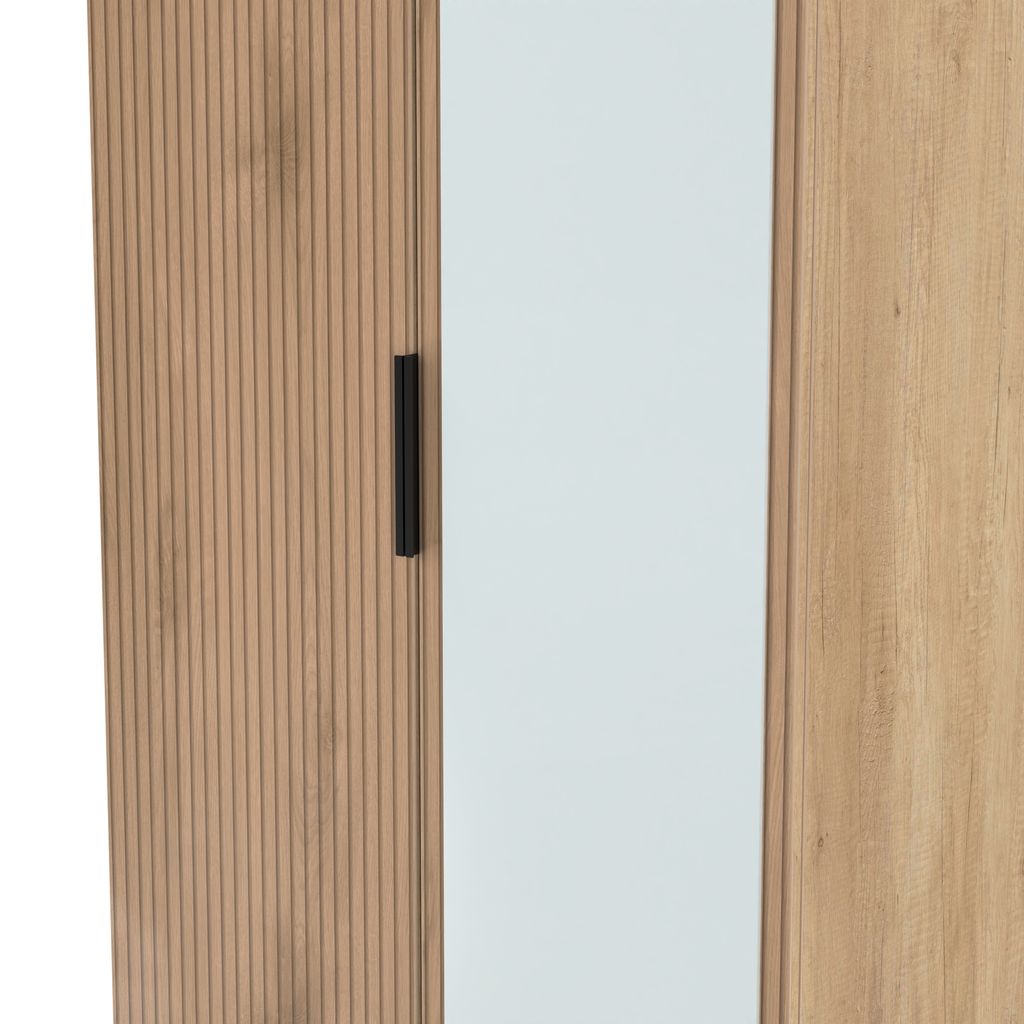 Java Tall Mirrored 2 Door Double Wardrobe