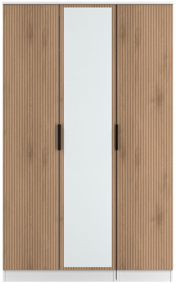 Java Mirrored 3 Door Triple Wardrobe