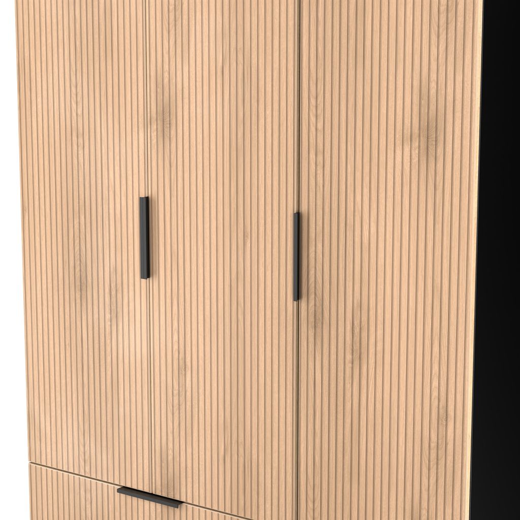 Java Tall 2 Drawer 3 Door Triple Wardrobe