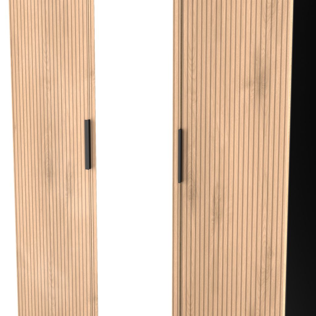 Java Tall Mirrored 3 Door Triple Wardrobe