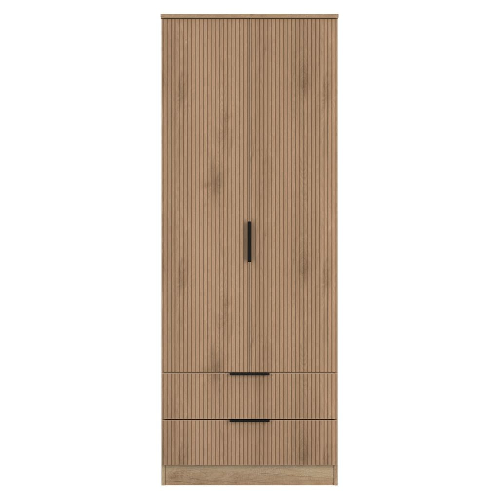 Java Tall 2 Drawer 2 Door Double Wardrobe