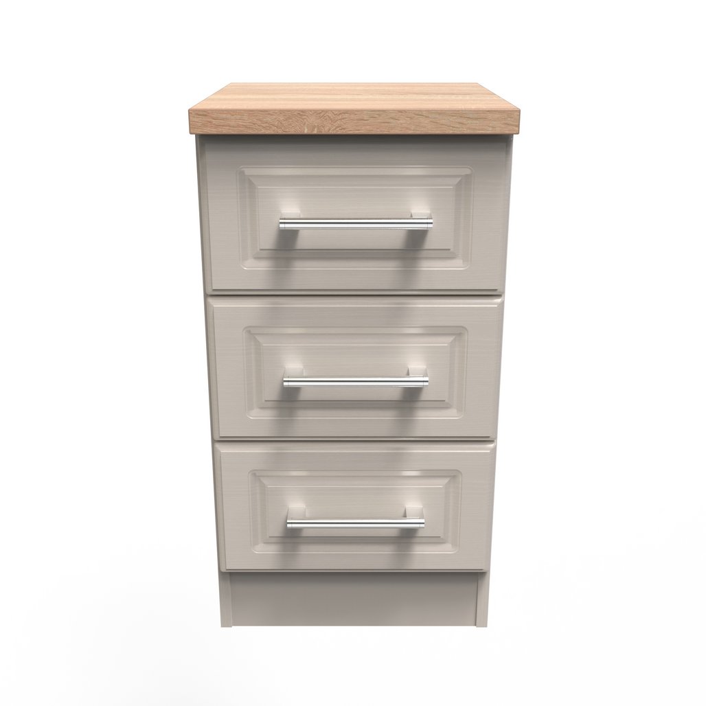 Kent 2 Door Mirrored Double Wardrobe, 3 Drawer Bedsides & 3 Drawer Deep Chest of Drawers