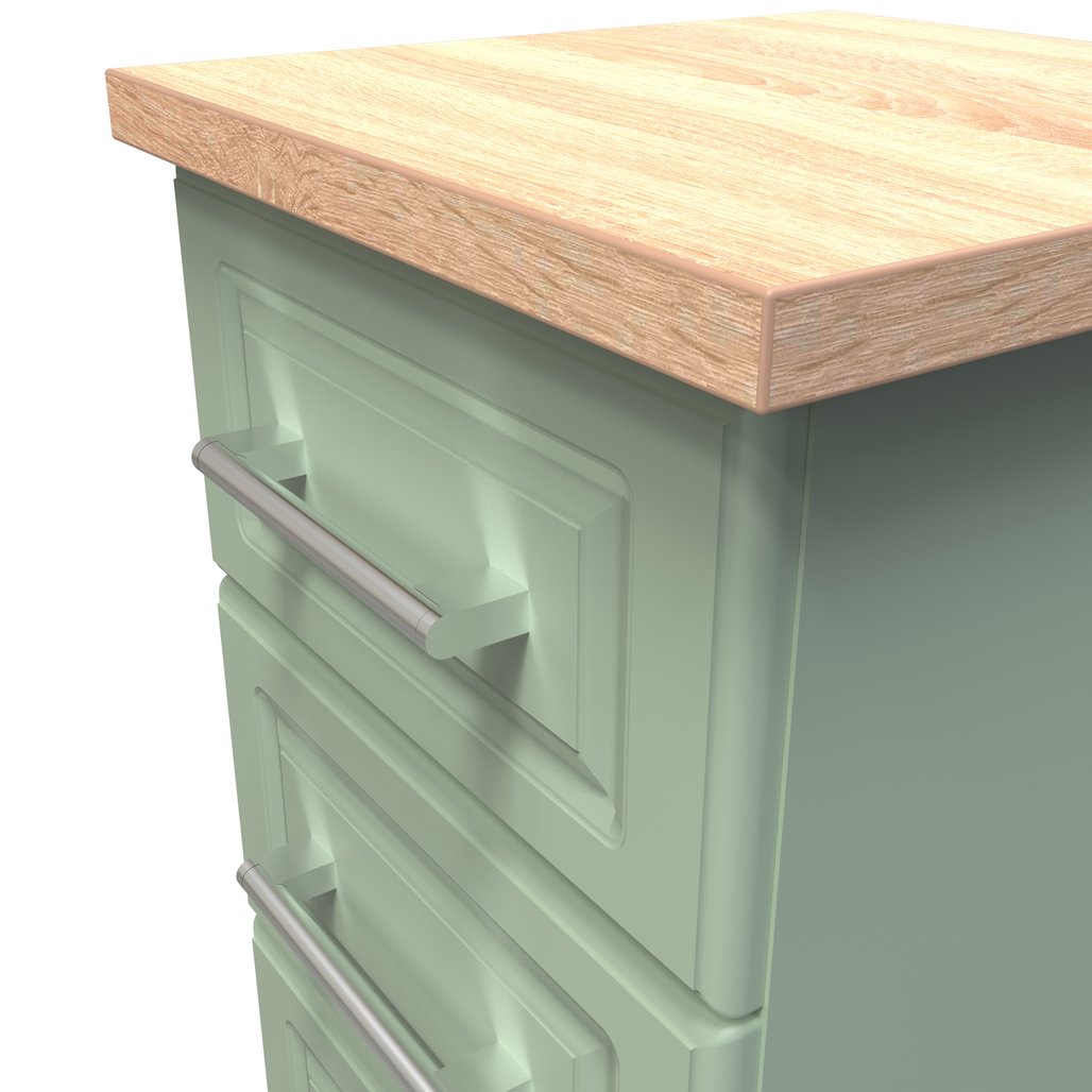 Kent 2 Door Mirrored Double Wardrobe, 3 Drawer Bedsides & 3 Drawer Deep Chest of Drawers