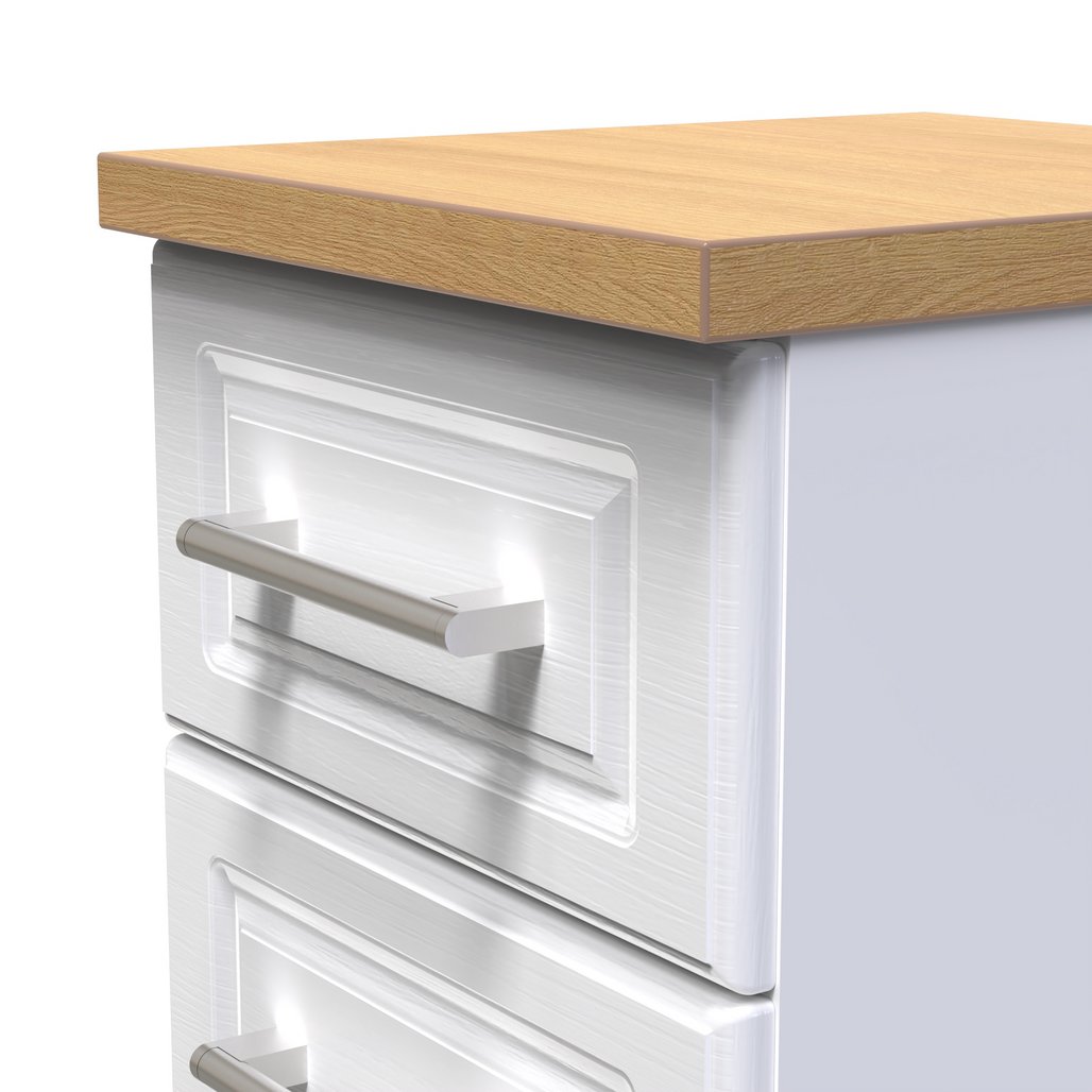 Kent 2 Door Mirrored Double Wardrobe, 3 Drawer Bedsides & 3 Drawer Deep Chest of Drawers