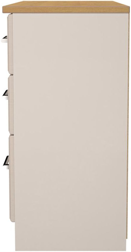 Kent 6 Drawer Midi Chest of Drawers with Oak Top