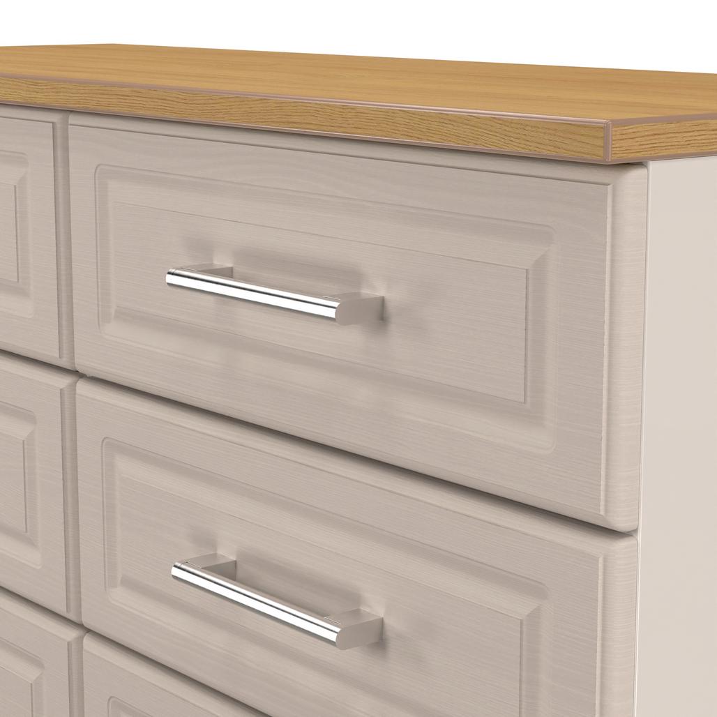 Kent 6 Drawer Midi Chest of Drawers with Oak Top