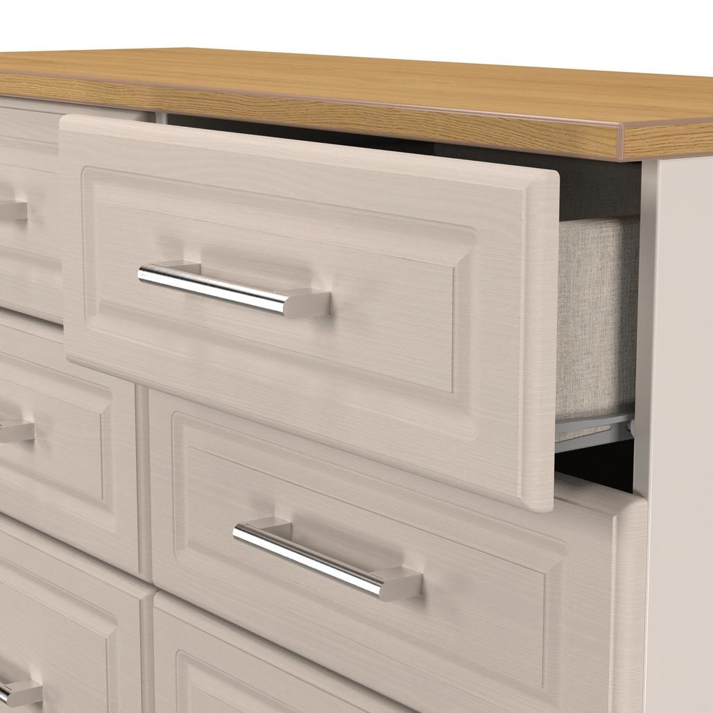 Kent 6 Drawer Midi Chest of Drawers with Oak Top