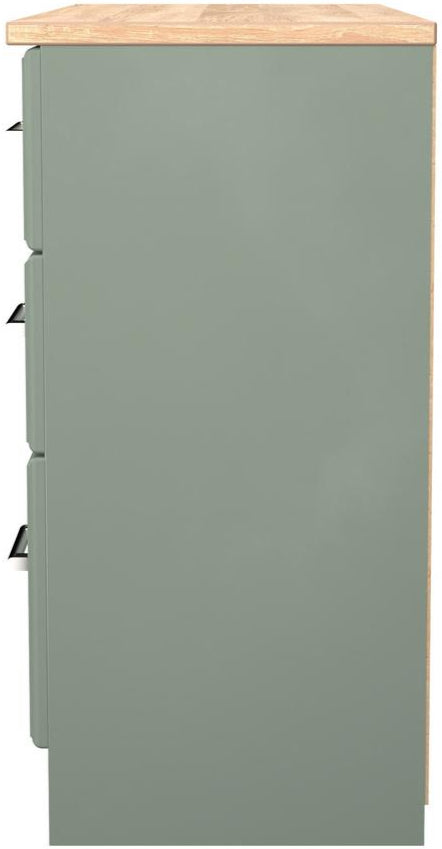 Kent 6 Drawer Midi Chest of Drawers with Oak Top