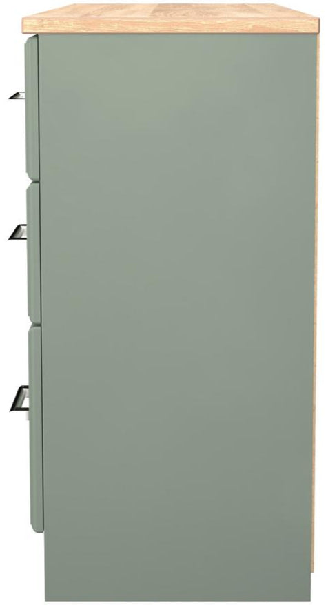 Kent 6 Drawer Double Pedestal Desk with Oak Top