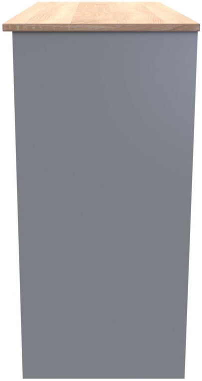 Kent 3 Drawer Pedestal Dressing Table with Oak Top