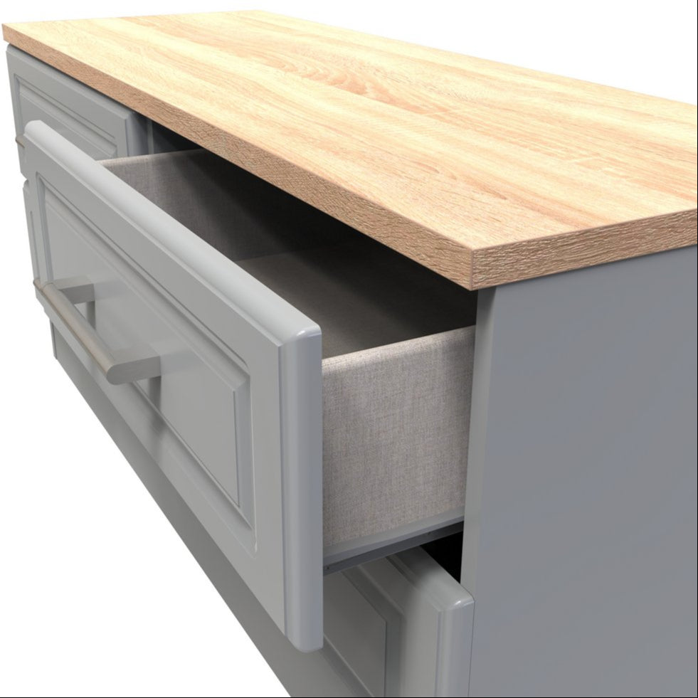 Kent 4 Drawer Bed Box with Oak Top