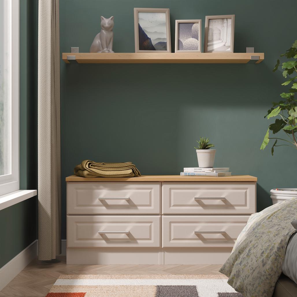 Kent 4 Drawer Bed Box with Oak Top