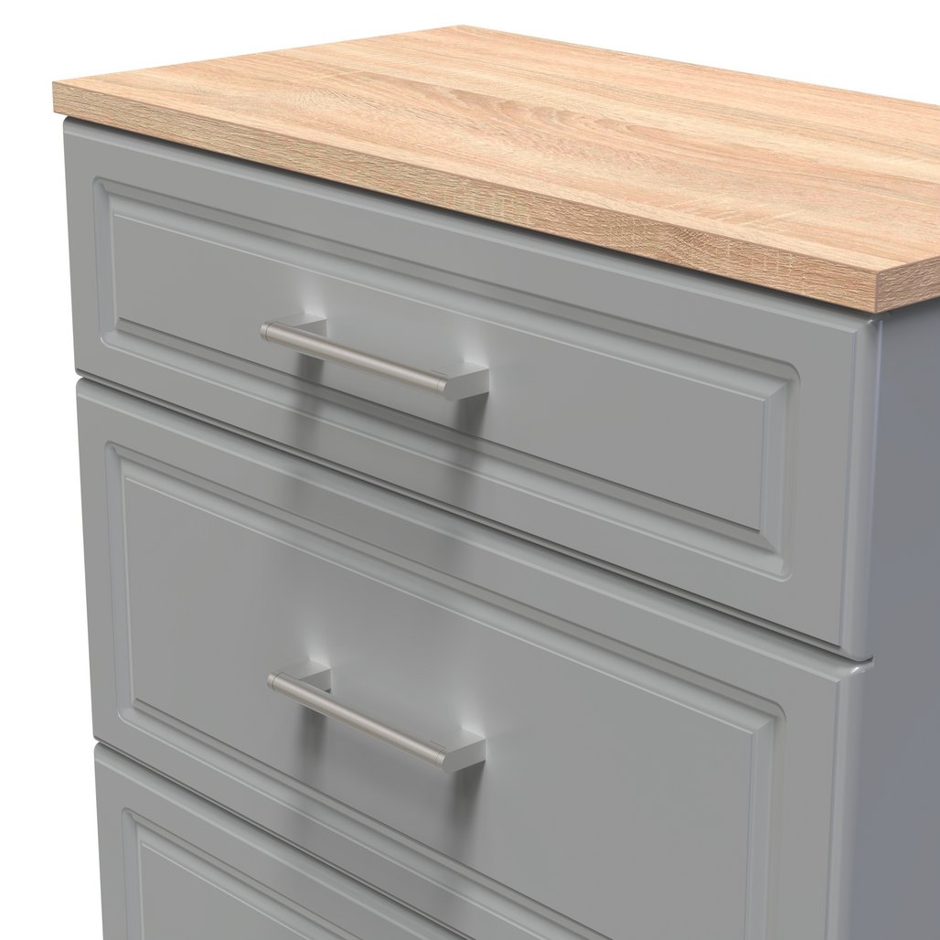 Kent 2 Drawer 2 Door Double Wardrobe, 3 Drawer Bedside & 3 Drawer Deep Chest of Drawers