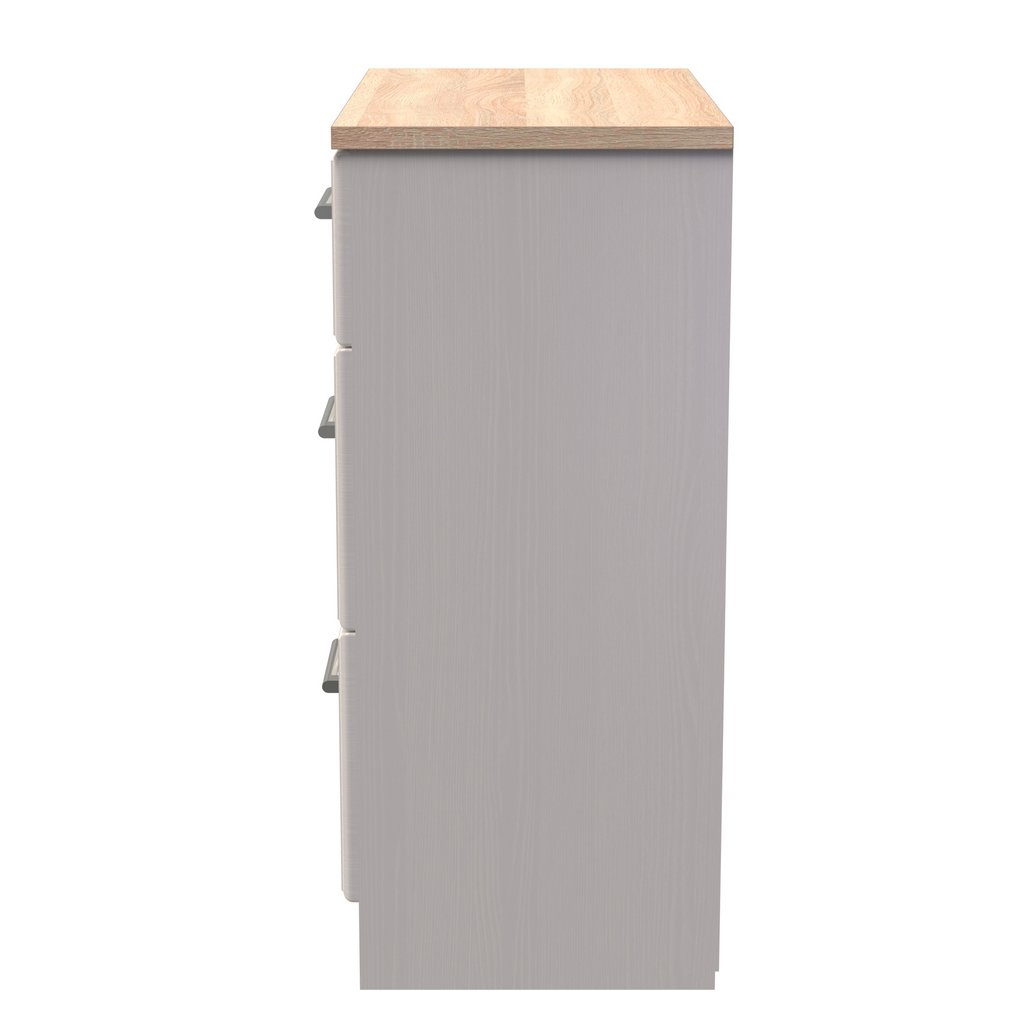 Kent 2 Door Mirrored Double Wardrobe, 3 Drawer Bedsides & 3 Drawer Deep Chest of Drawers