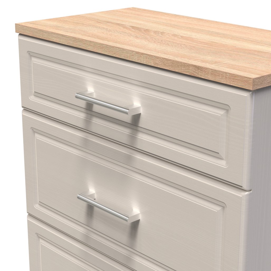 Kent 2 Door Mirrored Double Wardrobe, 3 Drawer Bedsides & 3 Drawer Deep Chest of Drawers