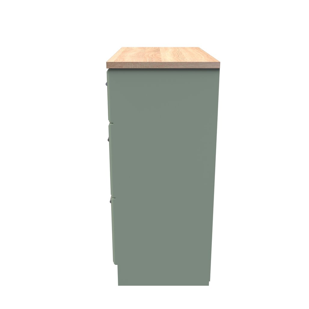 Kent 2 Door Mirrored Double Wardrobe, 3 Drawer Bedsides & 3 Drawer Deep Chest of Drawers
