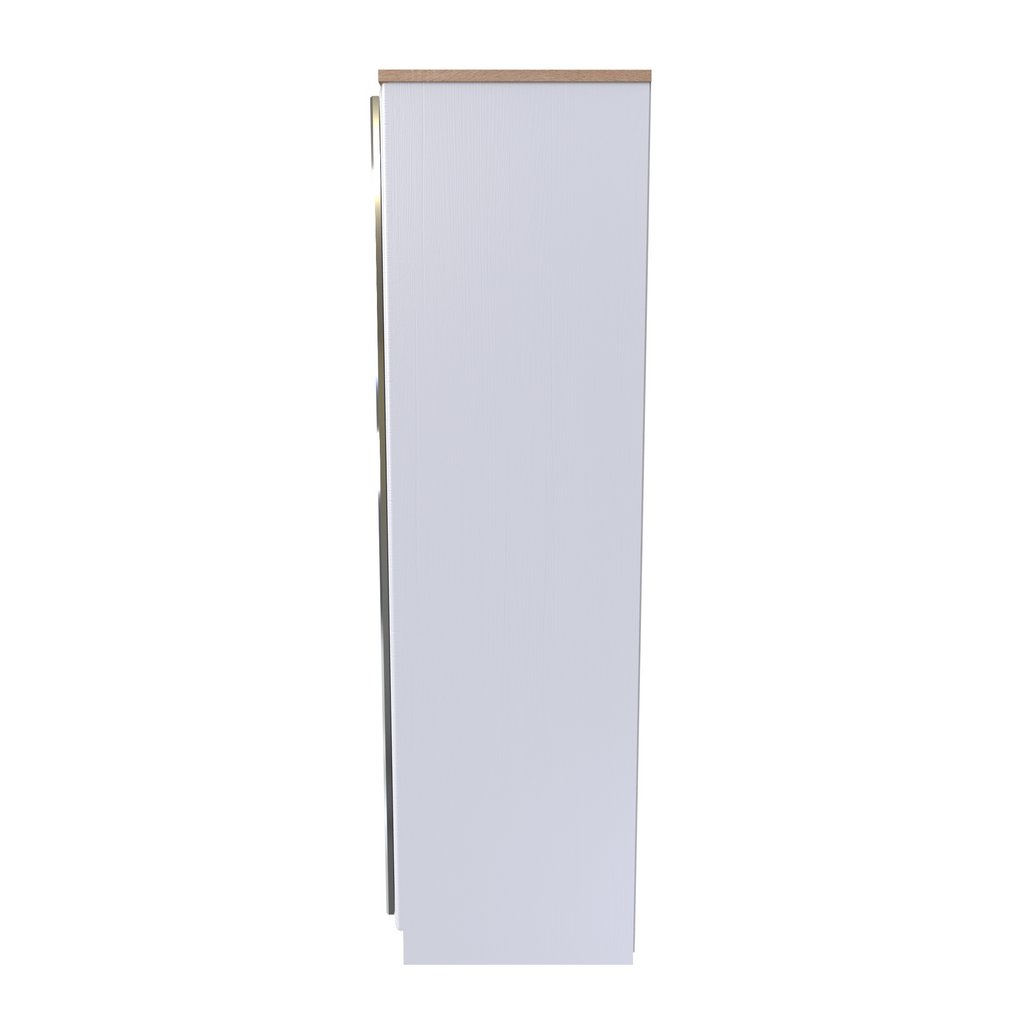 Kent 2 Door Mirrored Double Wardrobe, 3 Drawer Bedsides & 3 Drawer Deep Chest of Drawers