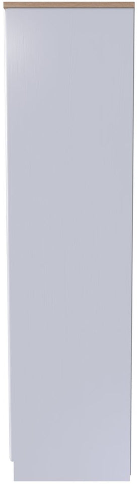 Kent Tall 3 Door Triple Wardrobe with Oak Top