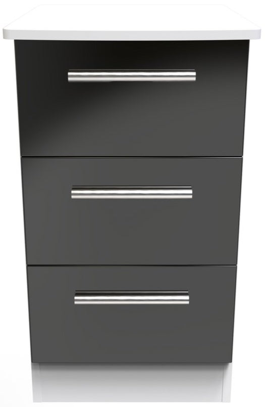 Knightsbridge 3 Drawer Bedside Table