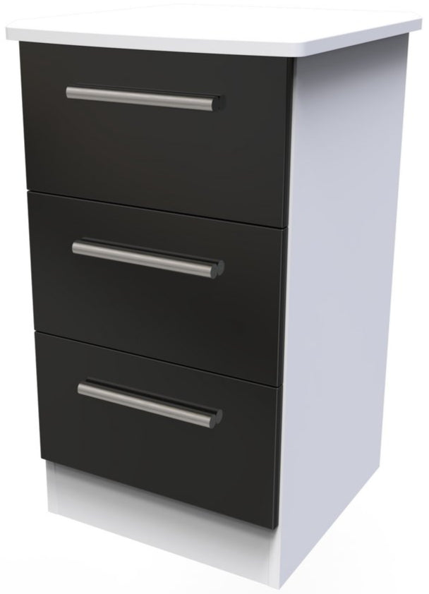 Knightsbridge 3 Drawer Bedside Table