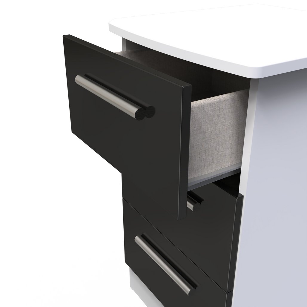 Knightsbridge 3 Drawer Bedside Table