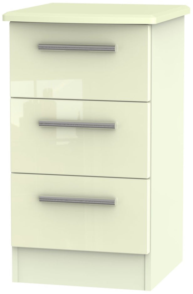 Knightsbridge 3 Drawer Bedside Table