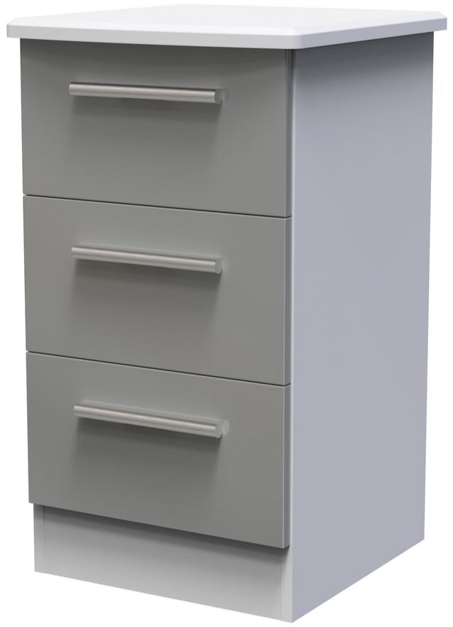 Knightsbridge 3 Drawer Bedside Table