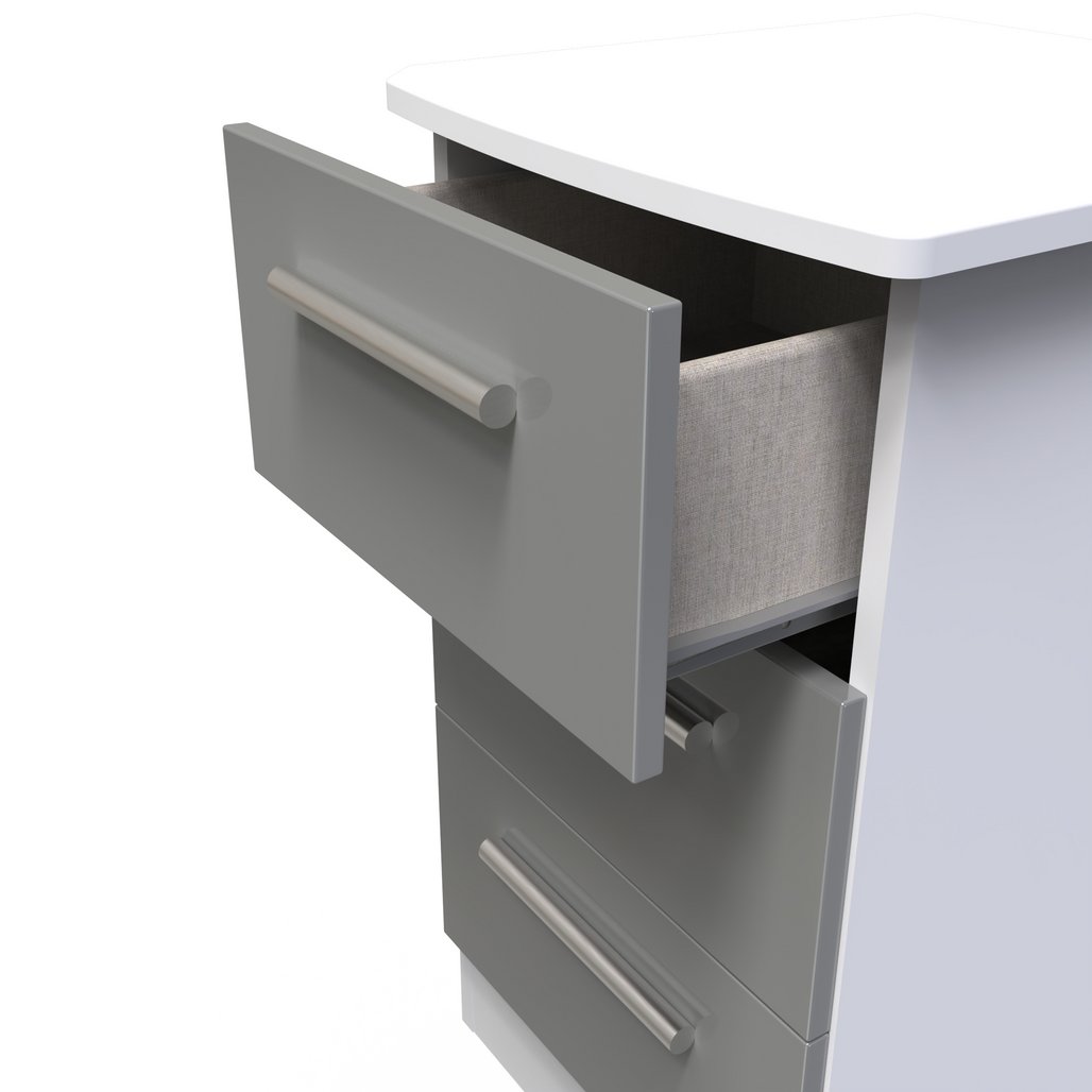 Knightsbridge 3 Drawer Bedside Table