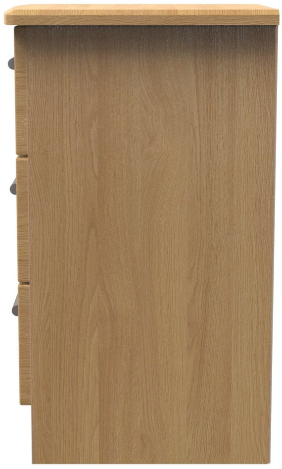 Knightsbridge 3 Drawer Bedside Table