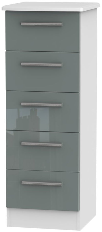 Knightsbridge 5 Drawer Bedside Table