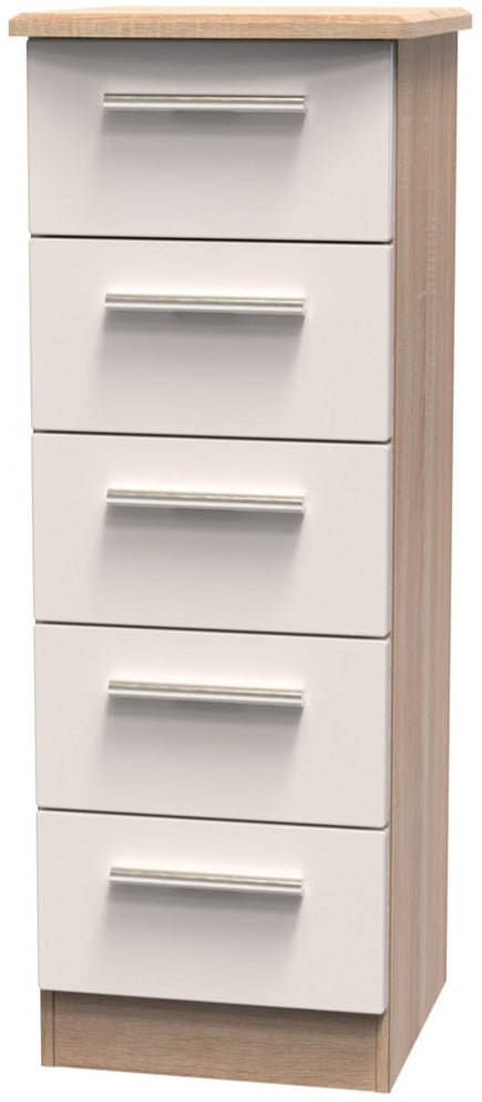 Knightsbridge 5 Drawer Bedside Table