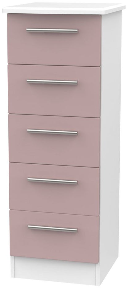 Knightsbridge 5 Drawer Bedside Table