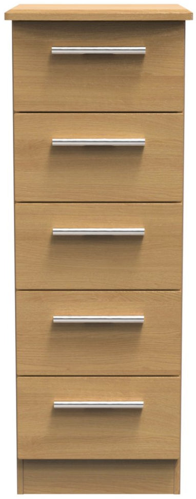 Knightsbridge 5 Drawer Bedside Table