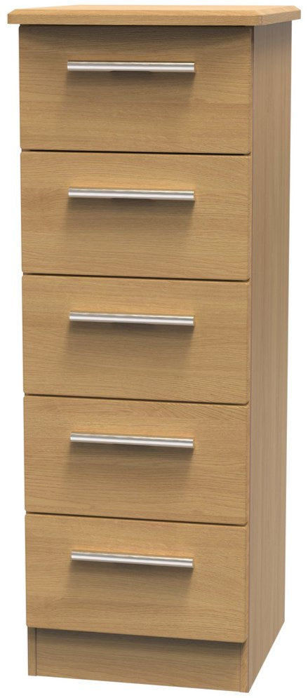 Knightsbridge 5 Drawer Bedside Table