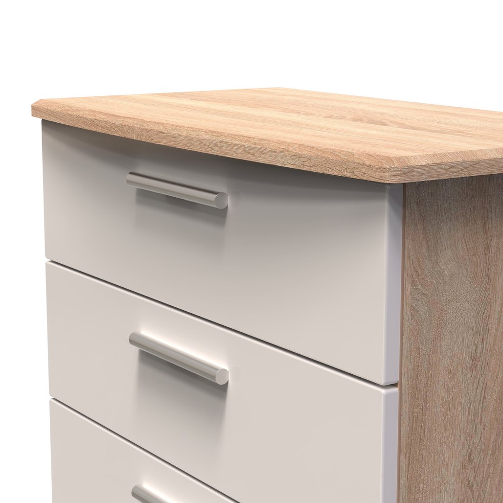 Knightsbridge 3 Drawer Bedside, 3 Drawer Chest of Drawers & 3 Door Triple Wardrobe