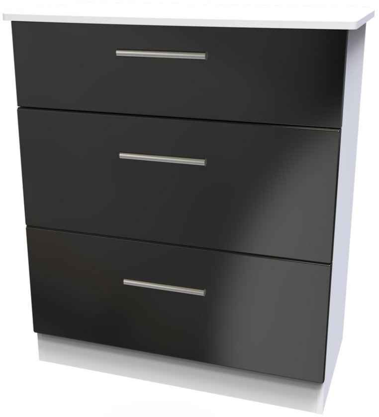 Knightsbridge Deep 3 Drawer Chest