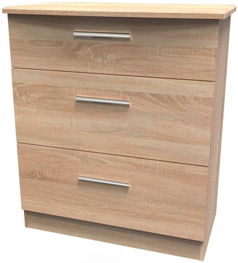 Knightsbridge Deep 3 Drawer Chest