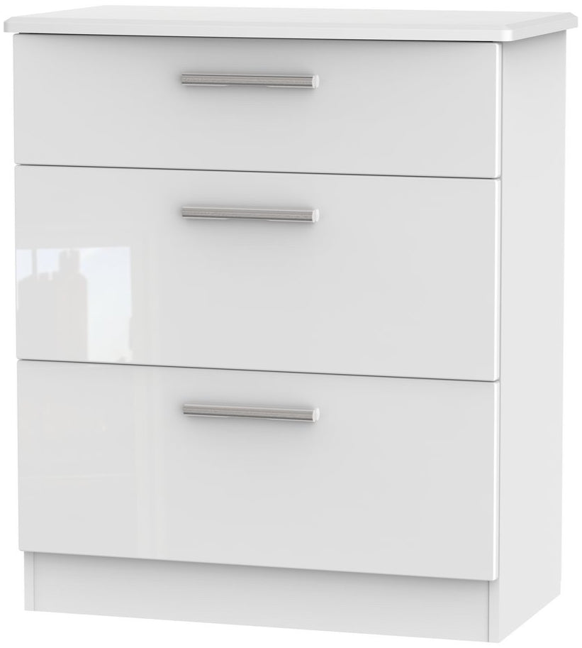 Knightsbridge Deep 3 Drawer Chest