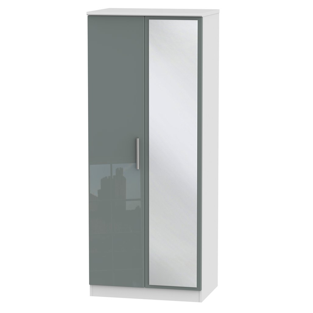 Knightsbridge 2 Door Double Mirrored Wardrobe