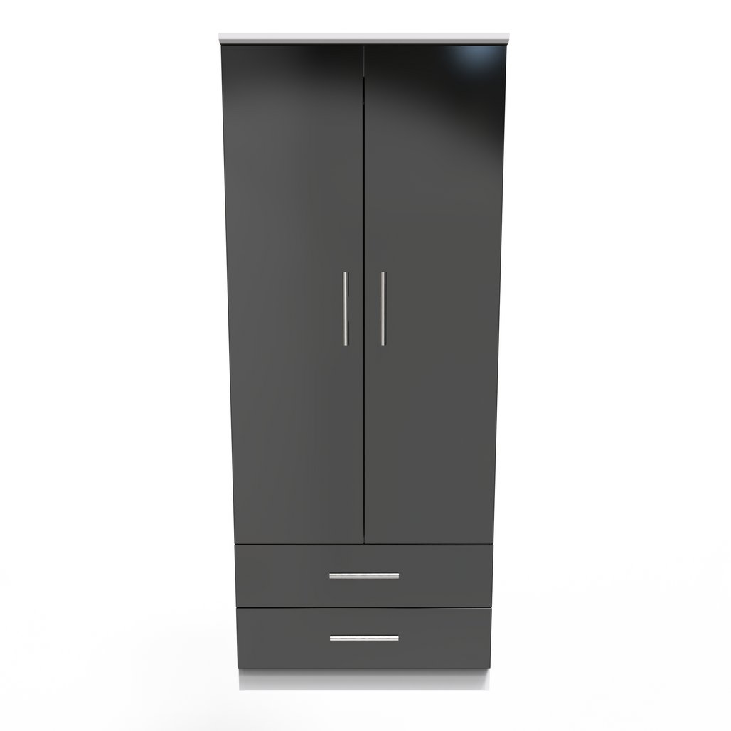 Knightsbridge 2 Door 2 Drawer Double Wardrobe