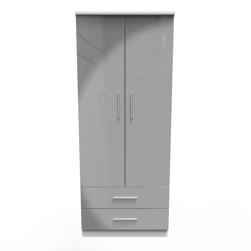 Knightsbridge 2 Door 2 Drawer Double Wardrobe