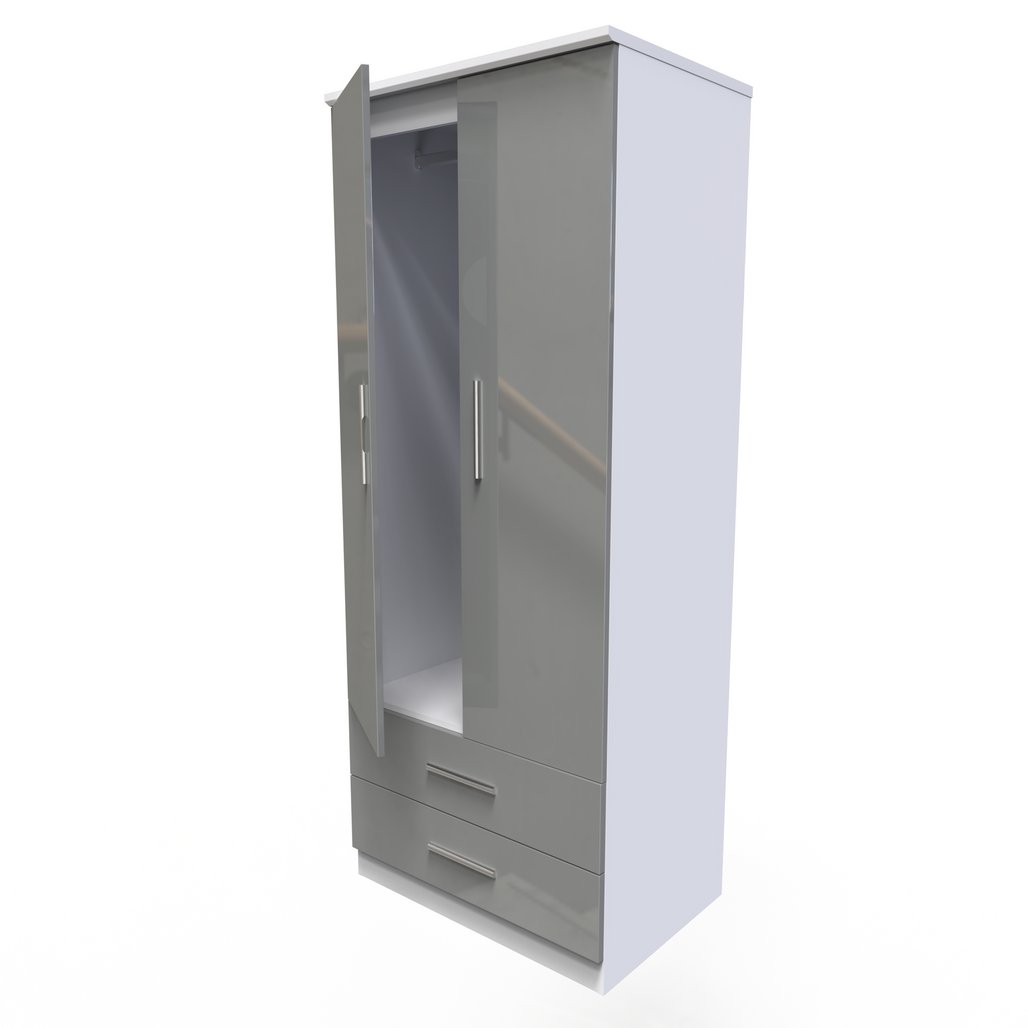 Knightsbridge 2 Door 2 Drawer Double Wardrobe