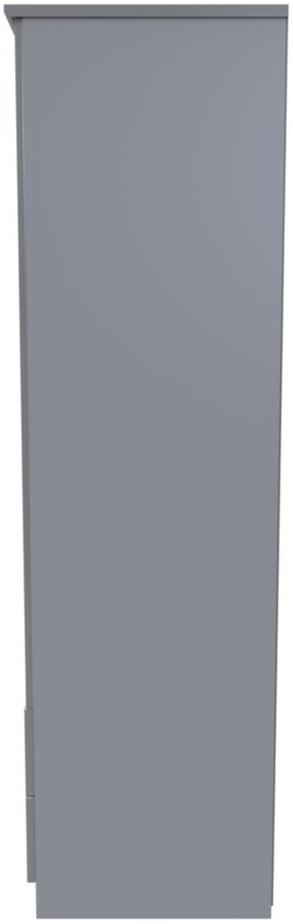 Knightsbridge Mirrored 2 Door 2 Drawer Double Wardrobe