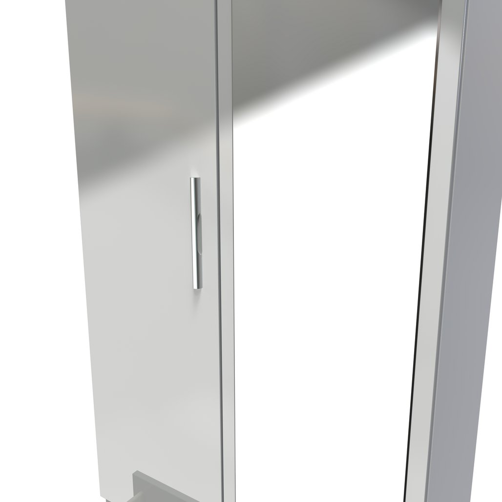 Knightsbridge Mirrored 2 Door 2 Drawer Double Wardrobe