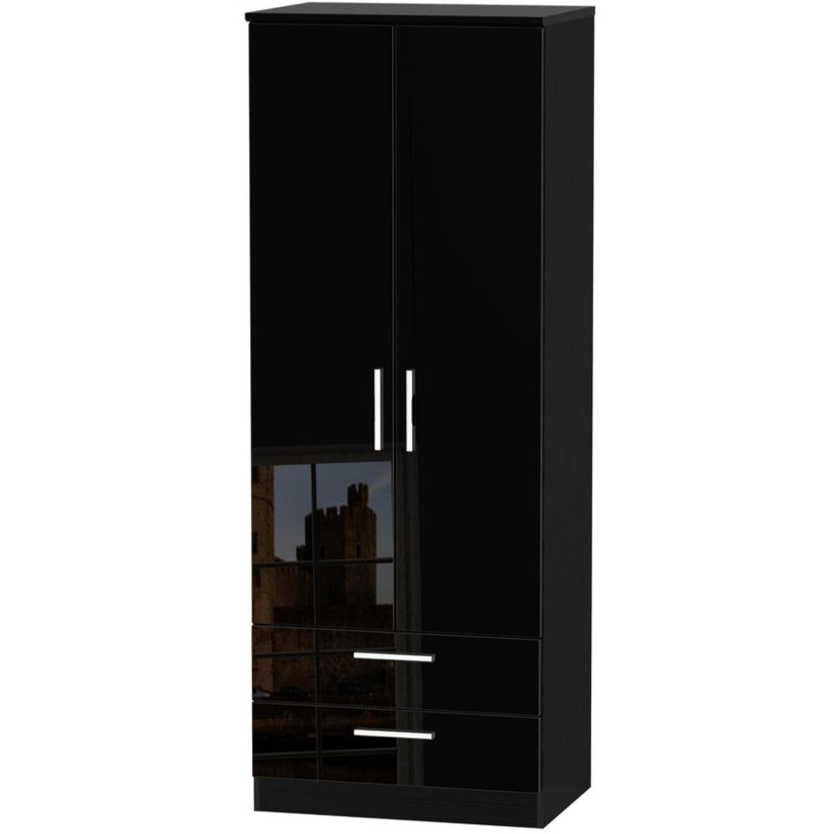 Knightsbridge Tall 2 Door 2 Drawer Double Wardrobe