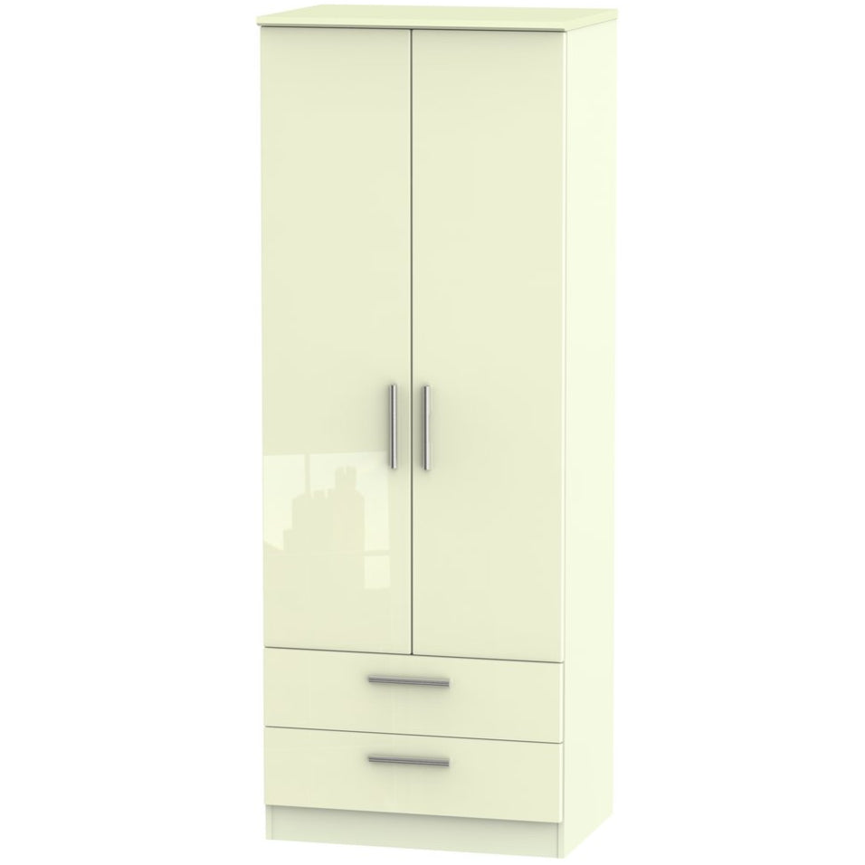 Knightsbridge Tall 2 Door 2 Drawer Double Wardrobe