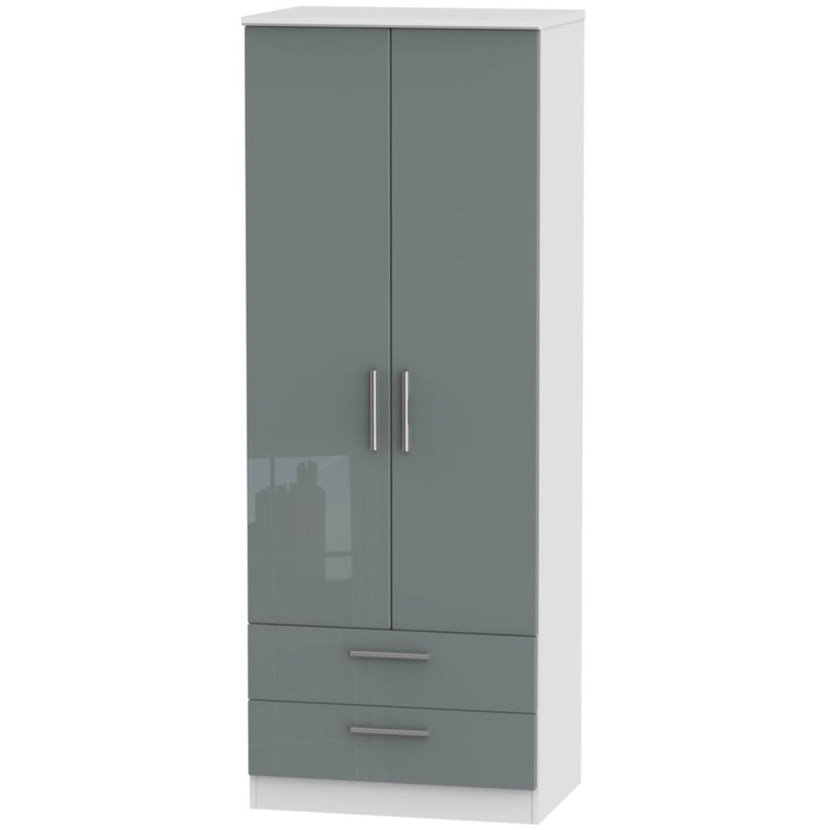 Knightsbridge Tall 2 Door 2 Drawer Double Wardrobe